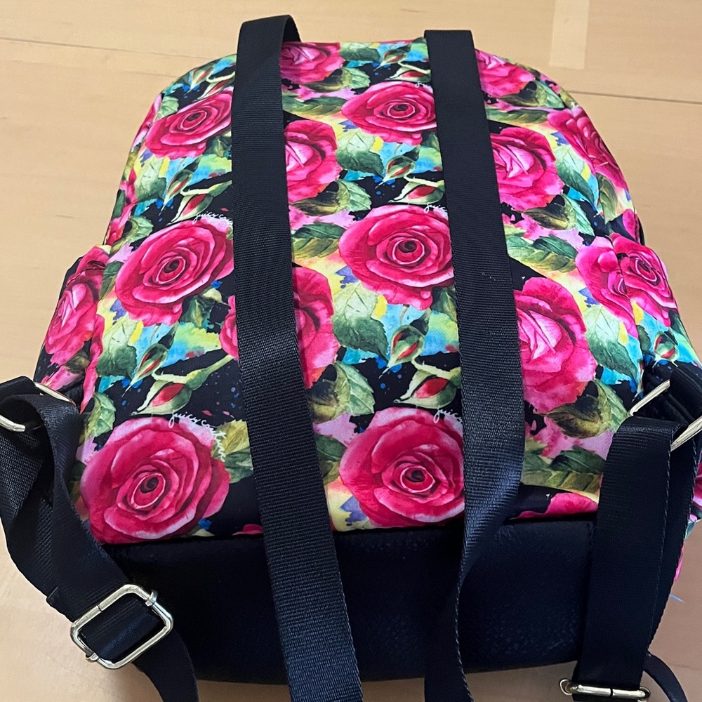 Juicy Couture Rose Print Backpack - Pink and Black - Picture 3 of 5